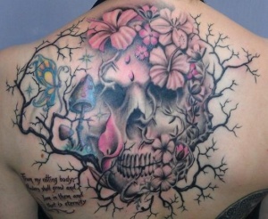 back skull tattoo